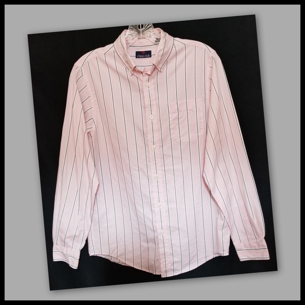 Class Club*Boys Pink Striped Oxford Shirt